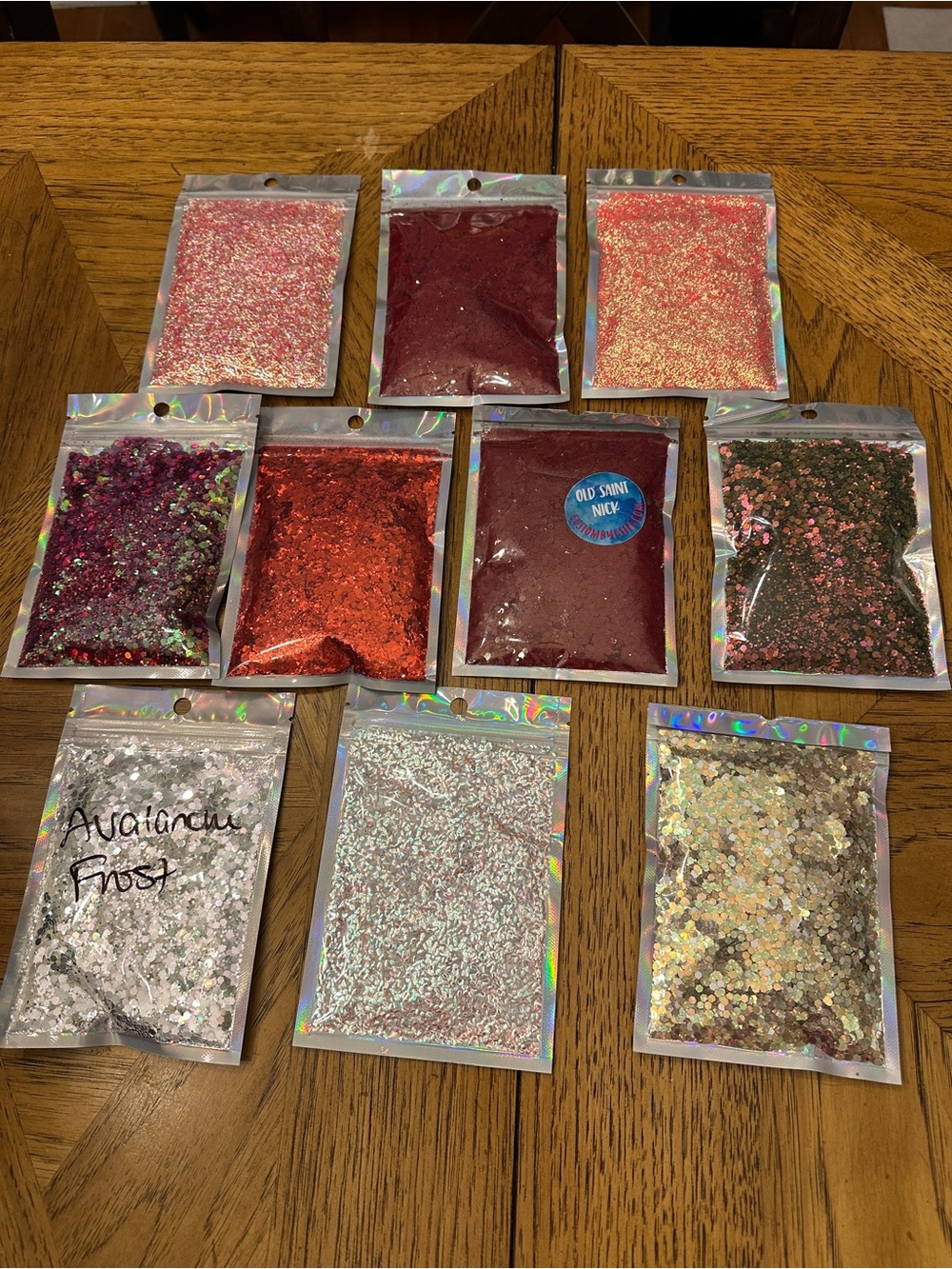 Assorted Glitter Mix Pack - Reds, Pinks, Iridescent & Gold